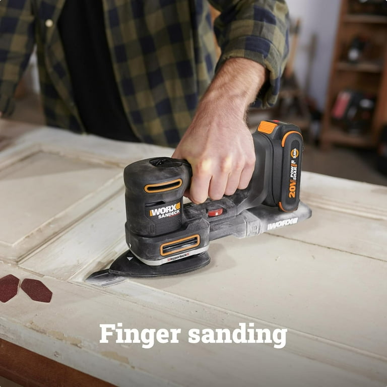 Worx 20V Cordless Multi-Sander, 5-in-1, Sanding Attachments