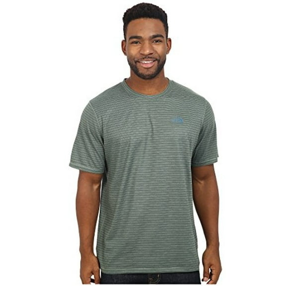 The North Face Short Sleeve Crag Crew Men's Laurel Wreath Green Stripe S