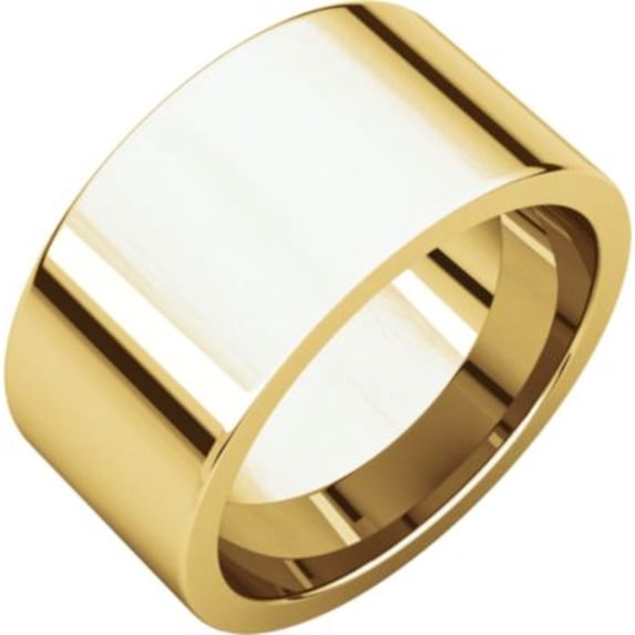 10mm Flat Comfort Fit Band in 14k Yellow Gold - Size 7.5