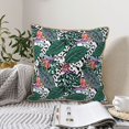 thumbnail image 4 of KLL Tropical Leaves Decorative Throw Pillow Covers Velvet Soft for Couch Sofa Bedroom Living Room Outdoor (No pillow core)- 18"x18", 4 of 5