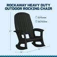 thumbnail image 3 of Semco Rockaway Heavy Duty All-Weather Outdoor Patio or Deck Rocking Chair, Black, 3 of 7