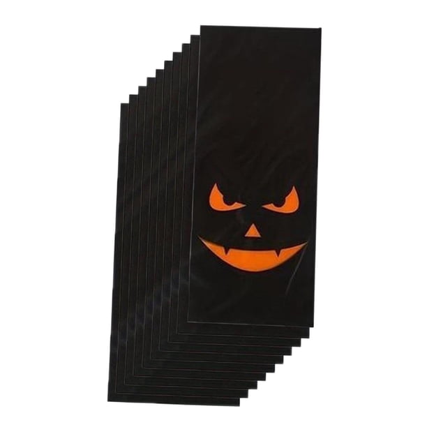10 bolsas de regalo de Halloween, bolsas de dulces de Halloween para galletas, palomitas de maíz y dulces. negro