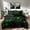 Green, variant on Orylavena Green Black 3D Block Microfiber Duvet Cover Set, Black Back, Twin/Full/Queen/King