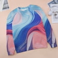 thumbnail image 6 of Colorful Marble Pattern Womens Oversized Sweatshirts Hoodies Crewneck Casual Tops Comfy FallWinter Clothes 2024, 6 of 7