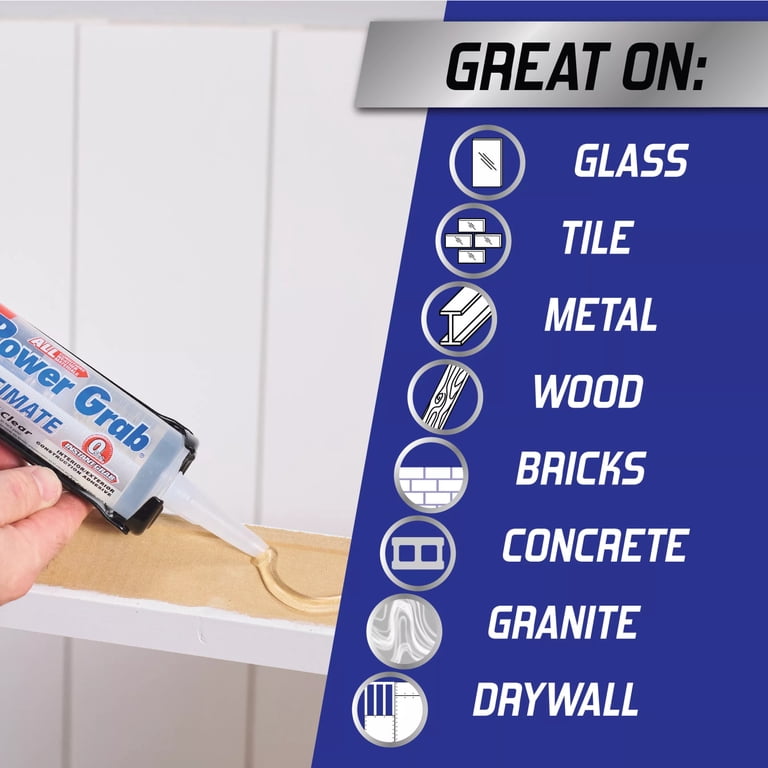 Loctite Power Grab Construction Adhesive 9 fl oz, Crystal Clear