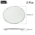 thumbnail image 2 of Uxcell 2 Pcs Round Cooking Rack 13 Inch Dia Stainless Steel Wire Cooling Steamer Rack for Baking Canning Cooking Roasting Cooling Grilling Drying, Silver, 2 of 5