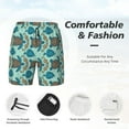 thumbnail image 3 of Naloa Turtles And Seahorses Print Men Swim Trunks with Compression Liner ,Board Shorts,Men's Swim Shorts with Drawstring and Elastic Waistband-X-Large, 3 of 6