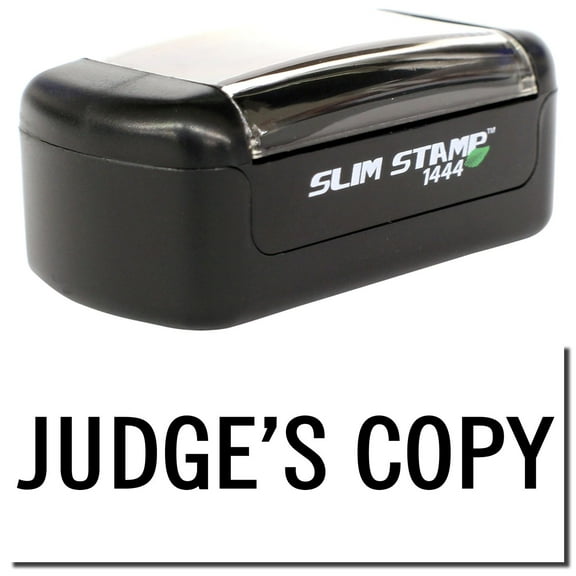 Slim Pre-Inked Judge's Copy Stamp, Slim 1444, Ultra Slim Design, Impression Size 1/2" by 1-3/4", Up to 25,000 Impressions - Black Ink