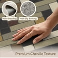thumbnail image 6 of ODIKA 6'x9' Washable Area Rug Bold Tone Striped Border Door Farmhouse Vintage Diagonal Herringbone Flowing for Dining Room, Under Table, Office Décor, Non-Slip Chair-Friendly, 6 of 7