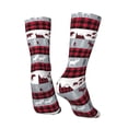 thumbnail image 3 of Goofa Buffalo Plaid Forest Printed Men's Crew Socks, Soft Durable Breathable Moisture-Wicking with Odor Control Cotton socks, 3 of 9