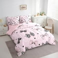 thumbnail image 3 of Manfei Polka Dots Bow Twin Bedding Sets 7pcs for Girls, Striped Bowknot Bedding Comforter Set, White Pink Stars Sheet Sets, Breathable Home Decor, 3 of 8