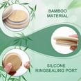 thumbnail image 4 of Oui Yogurt Jar Lids, Cymuber Leak Proof Wooden Lids Set with Silicone Sealing Rings, Reusable Natural Bamboo Canning Lids Covers with Bottle Label for 5 Oz Oui Yogurt Jars Storage (10 Pack), 4 of 10