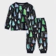 thumbnail image 5 of TOWED22 Toddler Baby Girl Outfits Ruffle Long Sleeve Print Tops + Flare Pants Set Toddler 2Pcs Fall Winter Clothes Size:3-4 Y,Color:Black, 5 of 5