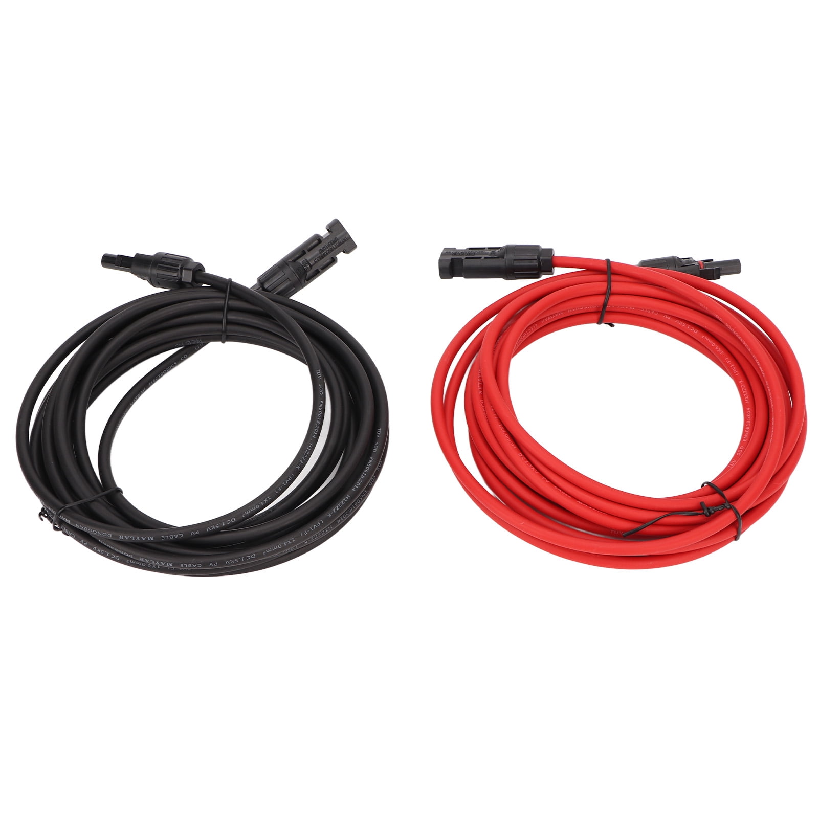 1 Pair 4m 4mm² 12AWG Solar Extension Cable with Female and Male Connectors for Photovoltaic Solar System