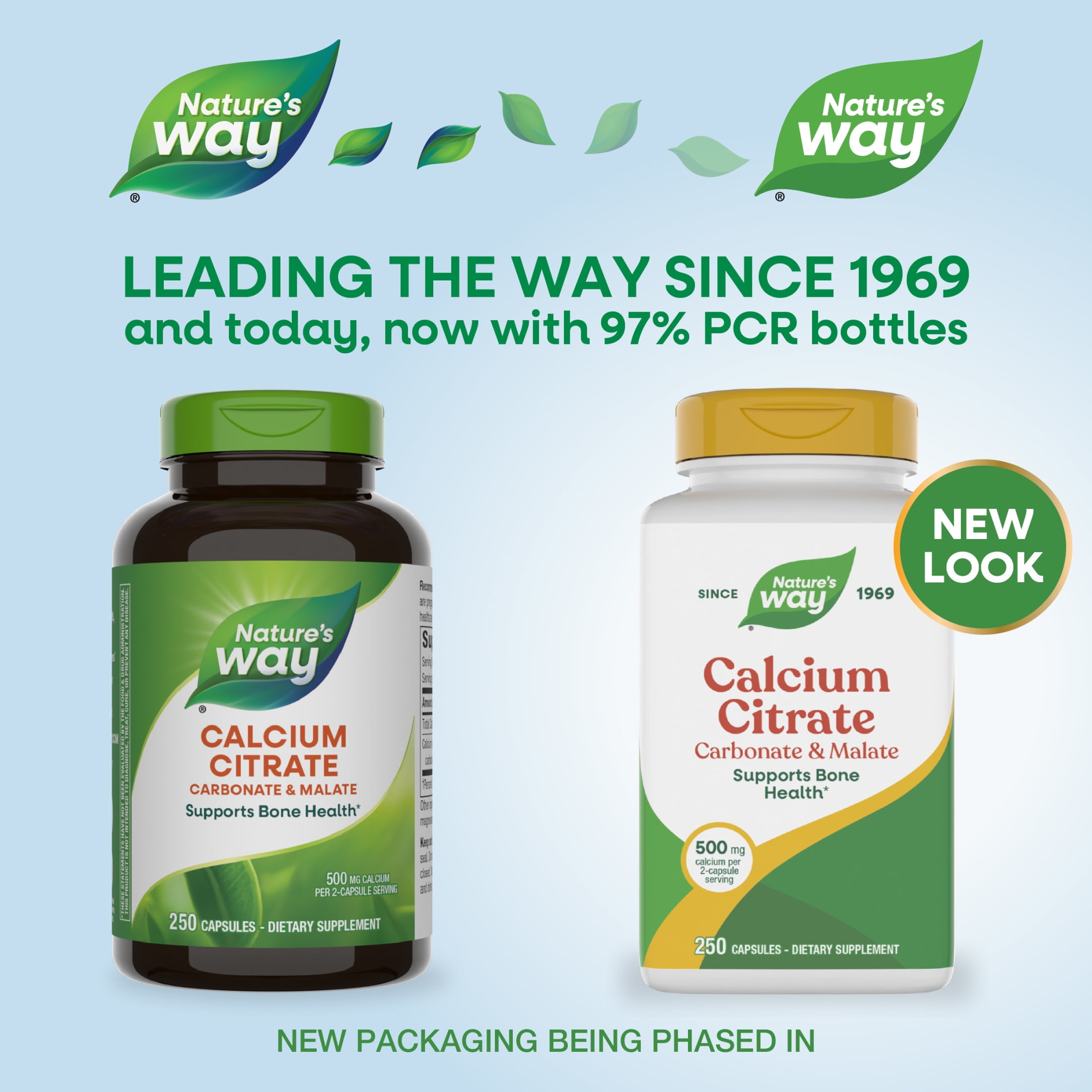 Nature's Way Calcium Citrate Capsules, Carbonate and Malate, Supports Bone Health*, Unisex, 250ct
