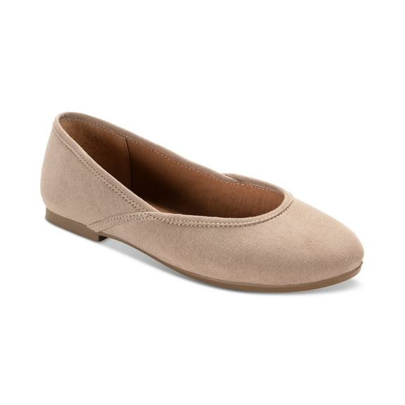 Style & Co Women's Ameliaa Top-Stitched Ballet Flats 7.5 LIGHT TAUPE