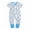 Sky Blue, variant on IROINID Discount Cotton Neutral Onesies Summer Newborn Baby Girls Boys Bodysuit Short Sleeve Printed Zipper One-piece Romper Jumpsuit,Gray