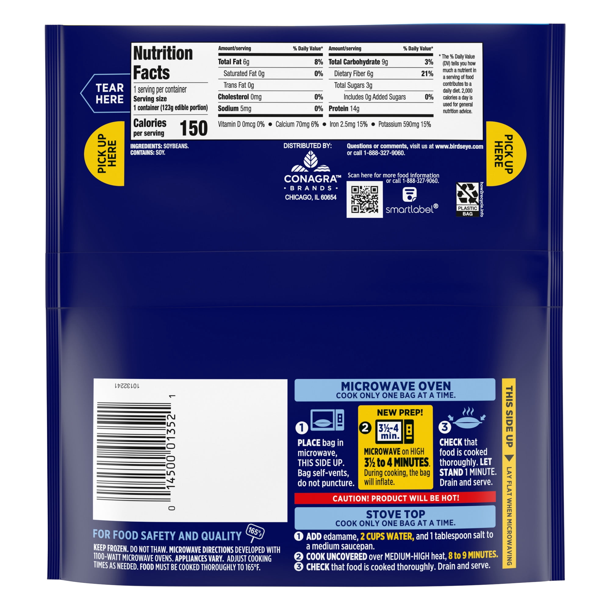 Birds Eye Steamfresh Edamame in the Pod, Frozen Vegetables, 10 oz. Bag
