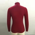 thumbnail image 5 of Womens Long Sleeve Turtleneck Slim Fit Pullover Top Sweater Color:RD1 Size:L, 5 of 6