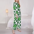 thumbnail image 3 of Pofeuu Leopard print St. Patrick's Day Print Womens Pajamas Set Long Sleeve Sleepwear Button Down Nightwear Soft Pj Lounge Sets Button Down Pajamas Women-XX-Large, 3 of 7