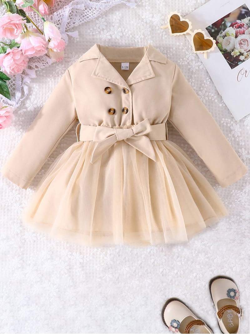 open lace back dress Pre Order）Girls Fall Princess Print Dress main image 1