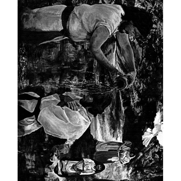 Catholic print picture - Baptism In the Jordan 2 B - 8" x 10" ready to be framed