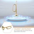 thumbnail image 4 of UPGRATOR 1Set Golden Copper Trumpet Bugle Horn Instrument for Musical Instruments School Band Music Practice, 4 of 7