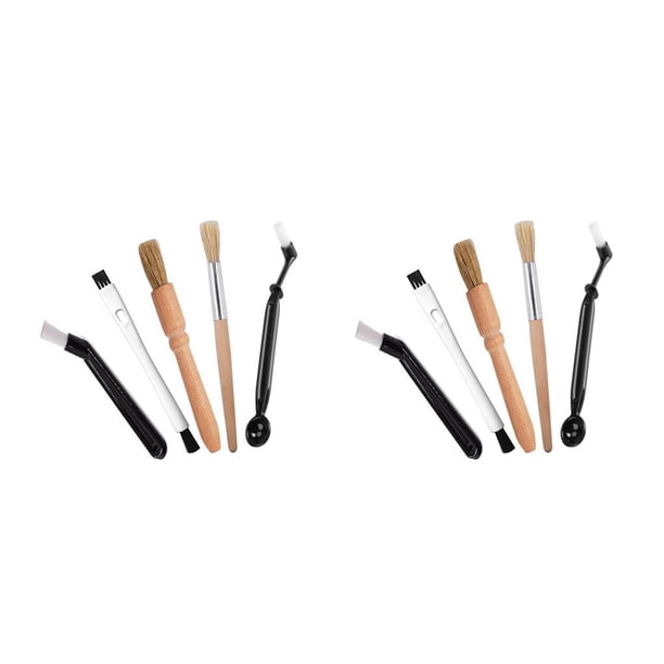 Bewildely Molinillo de café, cepillo para molinillo de bebidas, cepillos, herramientas de limpieza, plástico con mango largo, juego tipo A, 5 unids/set Tipo A 5 piezas/juego 2piezas Bewildely CBP280944