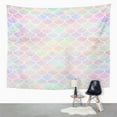 thumbnail image 2 of ZEALGNED Blue Abstraction Mermaid Pattern Fish Scales Pink Wall Art Hanging Tapestry Home Decor for Living Room Bedroom Dorm 60x80 inch, 2 of 2