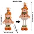 thumbnail image 3 of Set of 4 Thanksgiving Fabric Gnome and Scarecrow Dolls with Sunflower Hats and Weighted Standing Base, Festive Tabletop Decoration for Mantel, Shelf, and Holiday Party., 3 of 8