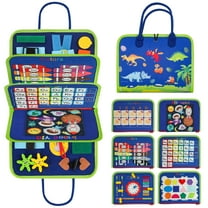 Blibly Busy Board Montessori Toys for 1 2 3 4 Year Old 7 in 1 Sensory Board for Toddlers Preschool Learning Activities