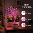 thumbnail image 3 of DAYBETTER LED Grow Lights for Indoor Plants, 4 Heads Clip Grow Light Auto ON/Off with 3/9/12H Timer, with 10 Dimmable Brightness for Indoor Plants, 3 of 7