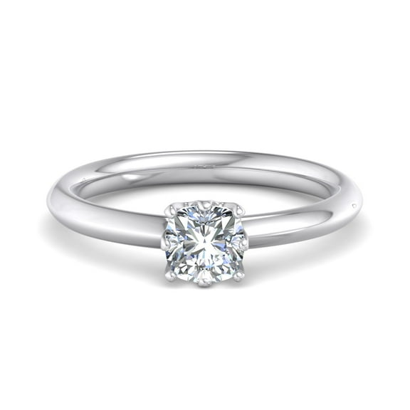 Meryn Jewel 1.47 Ct Cushion Cut Lab Created Diamond Engagement Ring - 14K White Gold Plated Ring for Women's - Women's Jewelry - Gift for Her - Diamond Rings on Clearance Real - Birthday Gift Grandma