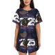 thumbnail image 1 of Balery 2025 Happy New Year 4 Conjunto de Pijama para Mujer con Estampado, Dos Piezas de Manga Corta y Shorts, Ropa de Dormir Suave con Cuello Redondo y Bolsillos-Medium, 1 of 1