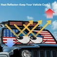 thumbnail image 5 of Uorisanigo Car Windshield Sun Shade for 2018-2022 2023 2024 2025 Jeep Wrangler JL Blocks UV Rays, Reflective American Flag Eyes Sunshade for Auto Interior Sun Protection, Keeps Your Vehicle Cool, 5 of 7