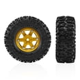 thumbnail image 4 of HILABEE 4 Pcs Remplacement Haute Performance Roue et Pneu RC pour 1/18 TRX4M SCX24 Or, 4 of 8