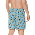 thumbnail image 4 of Ponceau Mens Trunks Mens Board Shorts Swimwear Mens Swim Trunks with Compression Liner Pineapple light blue XL, 4 of 7