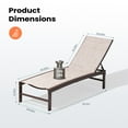 thumbnail image 4 of Pellebant Set of 2 Patio Outdoor Chaise Aluminum Adjustable Lounge Chairs , Beige, 4 of 6