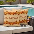 thumbnail image 4 of Fall Outdoor Waterproof Pillow Covers, Burnt Orange Pumpkin Vintage Autumn Maple Leaves Decorative Square Throw Pillowcase Sofa Cushion Sham for Patio/Couch/Chair, 26"x26" 2 Pack, 4 of 8