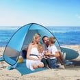 thumbnail image 4 of Pop Up Beach Tent for 2-3 Persons, Portable Beach Sun Shelter with UPF 50+ UV Protection, Instant Shade Canopy, Lightweight Outdoor Sun Shade for Beach Camping Picnic, Blue, 4 of 11