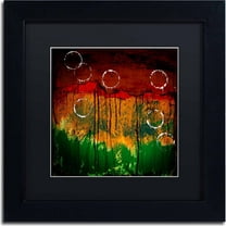 Trademark Nicole Dietz "The Ridges" Art Black Matte With Black Frame 16" x 16" (ND083-B1616BMF)