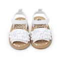 thumbnail image 1 of Baby Toddler Girls Soft Open Toe Summer Sandals Flower Princess Flat Shoes, 1 of 6