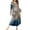 Dark Blue, variant on Women's Nightgown Sleep Dress Long Loungewear V-Neck Henley Nightdress with Pocket Floral Print for Spring Fall,Beige,L