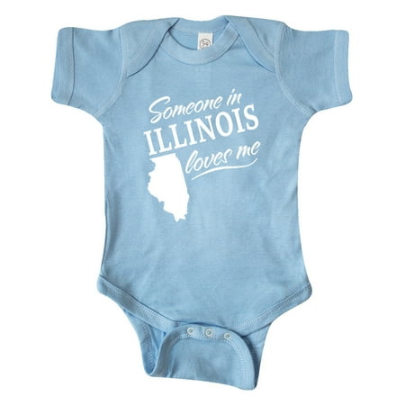 

Inktastic Someone in Illinois Loves Me Gift Baby Boy or Baby Girl Bodysuit