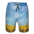 thumbnail image 4 of Naloa Blooming Sunflower Field Men's Beach Shorts, Surfing shorts, Swim trunks, Quick Dry Swim Trunks for Surfing Beach Fun - Small, 4 of 9