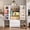 White, variant on 47" Freestanding Kitchen Pantry Cabinet with Drawers & Doors, Multi-Use Storage Cabinet for Bathroom Dining Room Craft Room, White