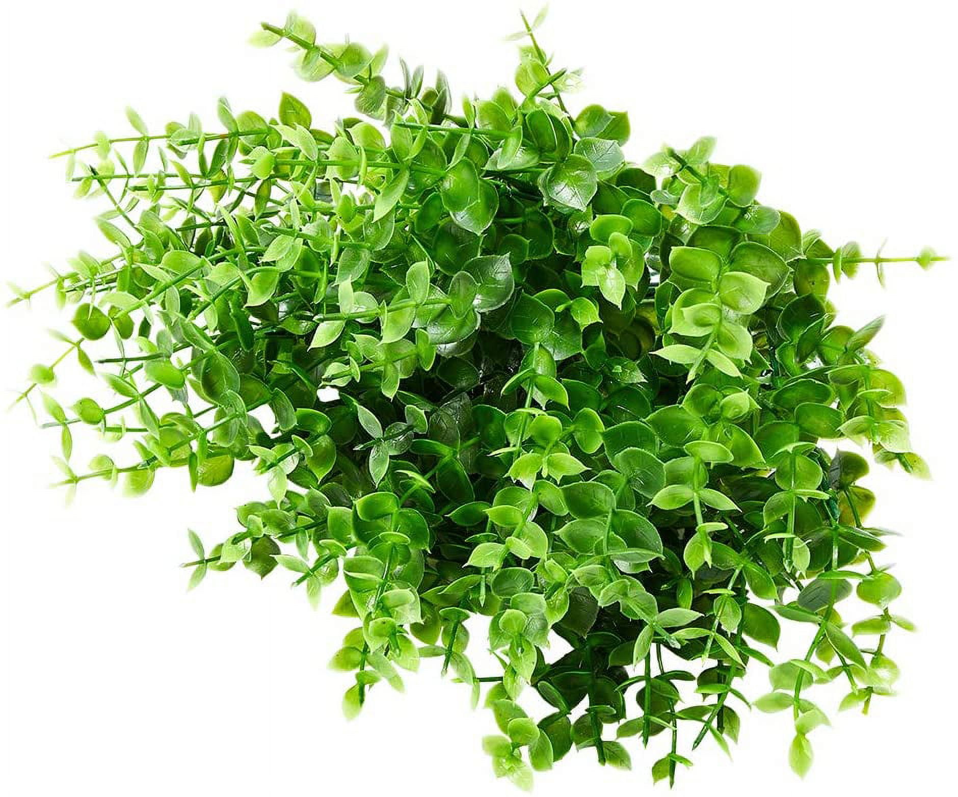 Viworld 6 Bundles Outdoor Artificial Flowers UV Resistant Fake Boxwood Plants, Faux Plastic Greenery for Indoor Outside Plants Garden Home Decor (Green)