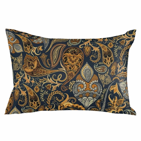 Boho Floral Throw Pillow Cover 12 x 20 Inch Decorative Pillow Cover Vintage Botanical Paisley Flower Lumbar Pillowcase Seasonal Rectangle Cushion Case for Couch Sofa Bed Living Room