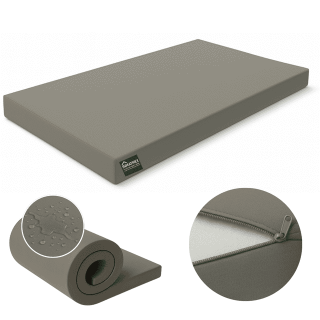 Colchón-colchoneta Individual 190x100x10cm gris Inmatmex