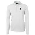 thumbnail image 2 of Men's Cutter & Buck White Atlanta Falcons Throwback Logo Virtue Eco Pique Recycled Quarter-Zip Pullover Top, 2 of 3